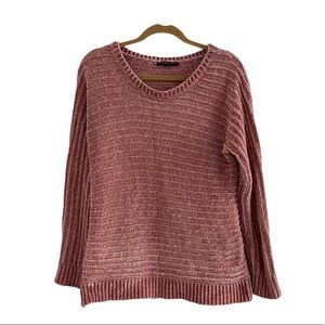 Cyrus Oversized Blush Pink Chenille Sweater